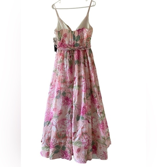 NWT TRIXXI Womens Juniors Floral Glitter Formal Dress - Picture 11 of 12